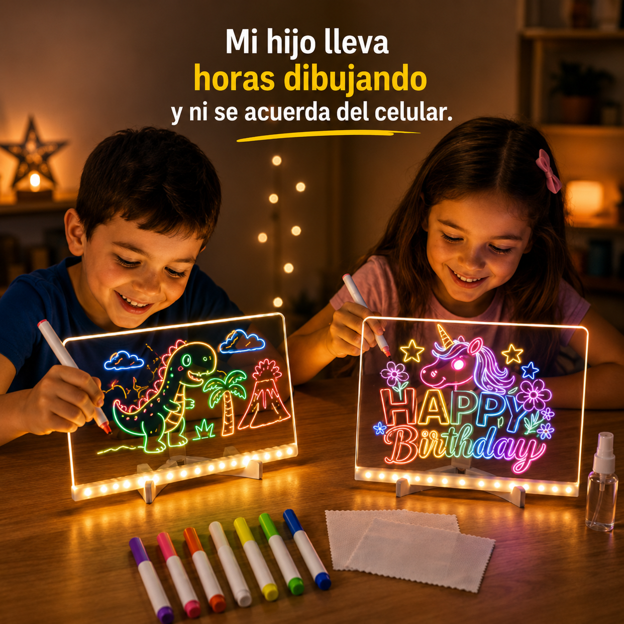 Pizarra Magica 20cm X 30cm Luz Led usb