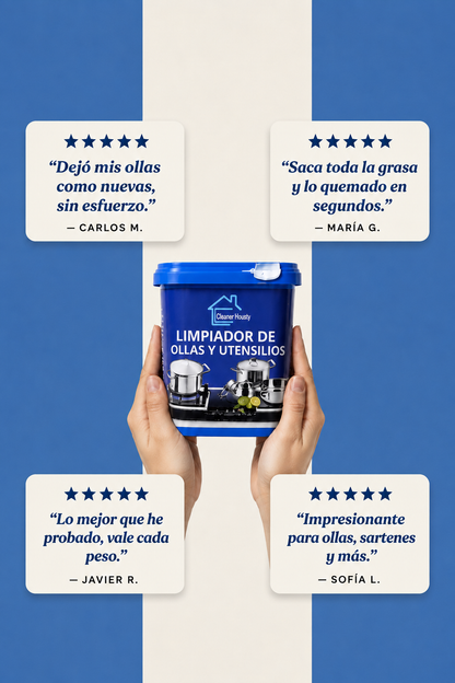 Pack x2 Crema Limpiadora Multiuso + 5 Paños Metálicos de Regalo