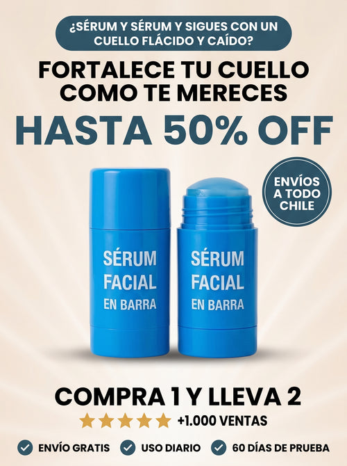 2X1 Blue lift® Serum en barra — Cuello Flácido y Papada Caída