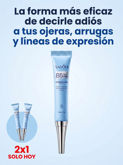 2×1 Adiós Ojeras, Bolsas y Arrugas en 7 día — Crema Contorno de Ojos con Vitamina B5