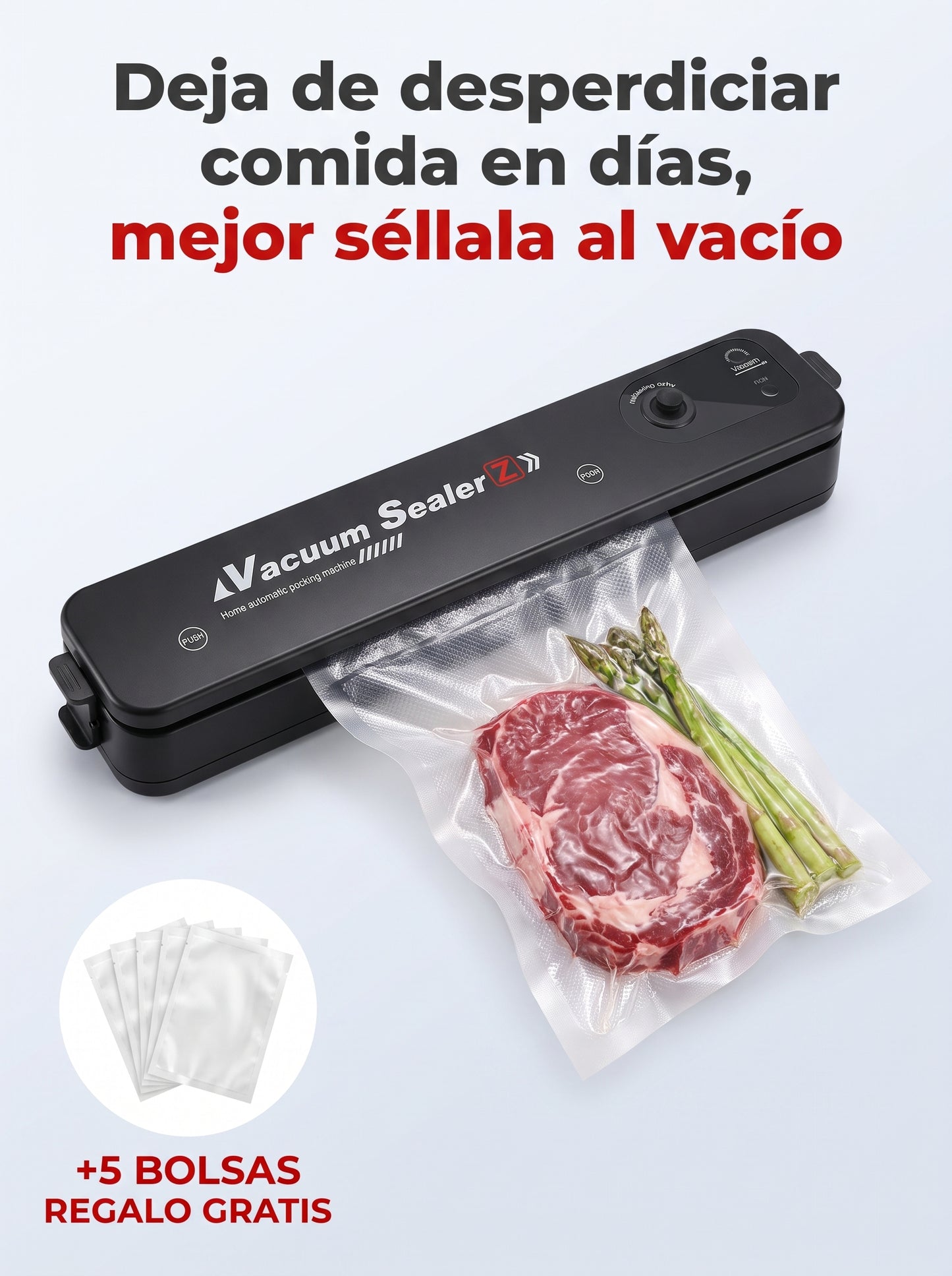 CURLERPRO™ — Selladora al Vacío + 5 Bolsas de Regalo (15x25cm).