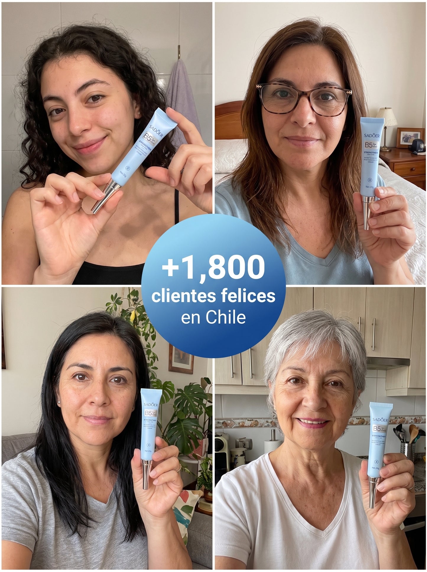 2×1 Adiós Ojeras, Bolsas y Arrugas en 7 día — Crema Contorno de Ojos con Vitamina B5