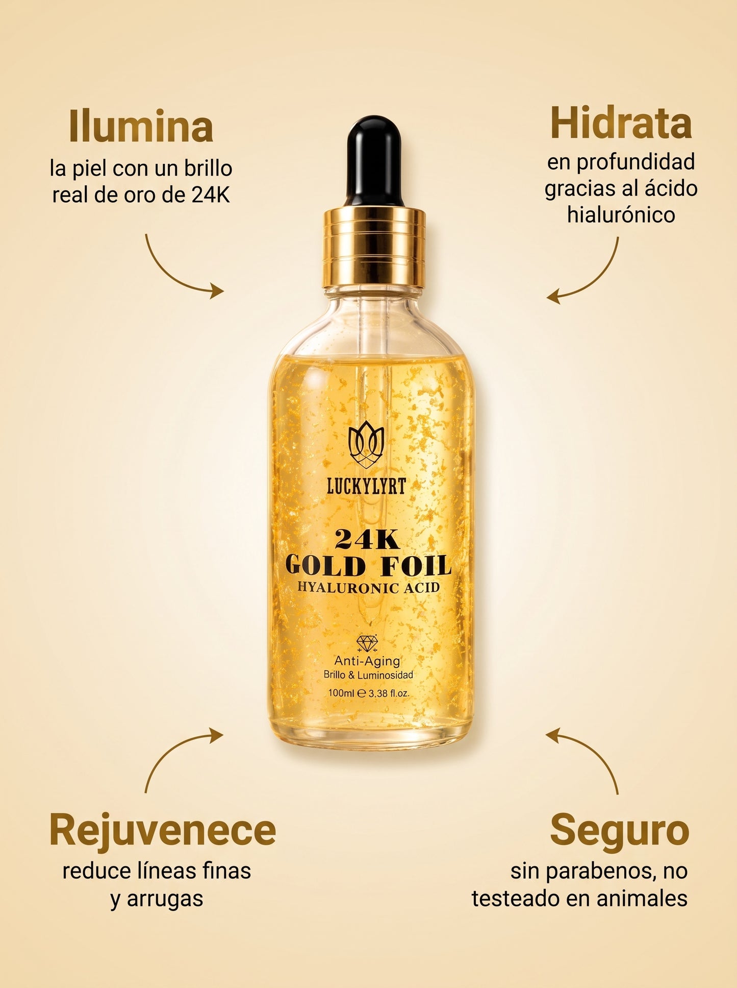 2 X 1 Serum 24k Gold - Elimina las manchas de tu cara en 7 días.