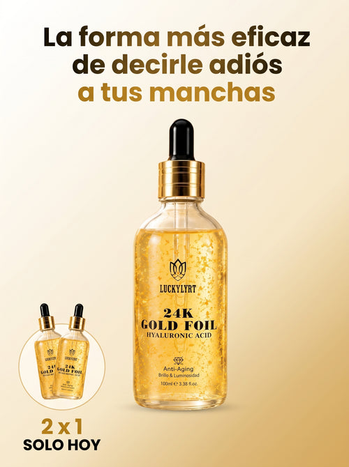 2 X 1 Serum 24k Gold - Elimina las manchas de tu cara en 7 días.