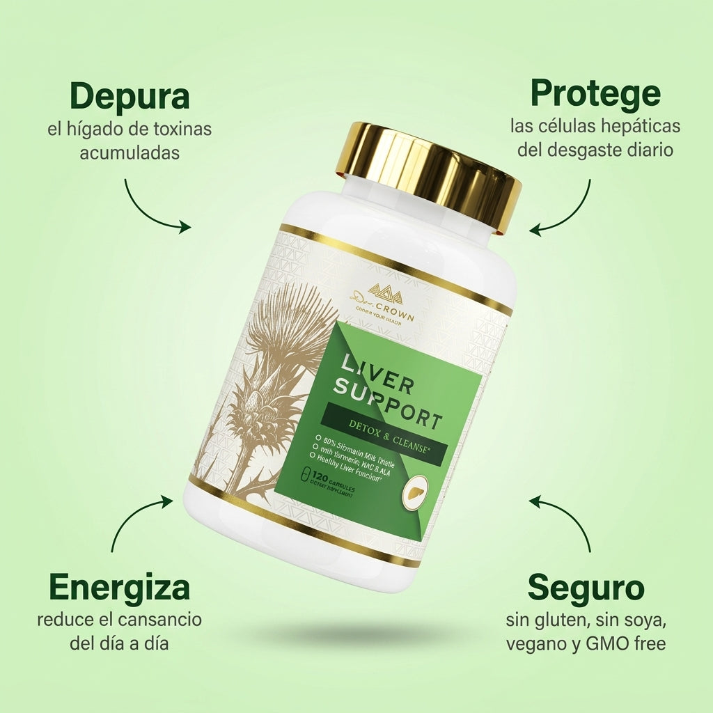 Dr. Crown Liver Support — Detox y Limpieza Hepática