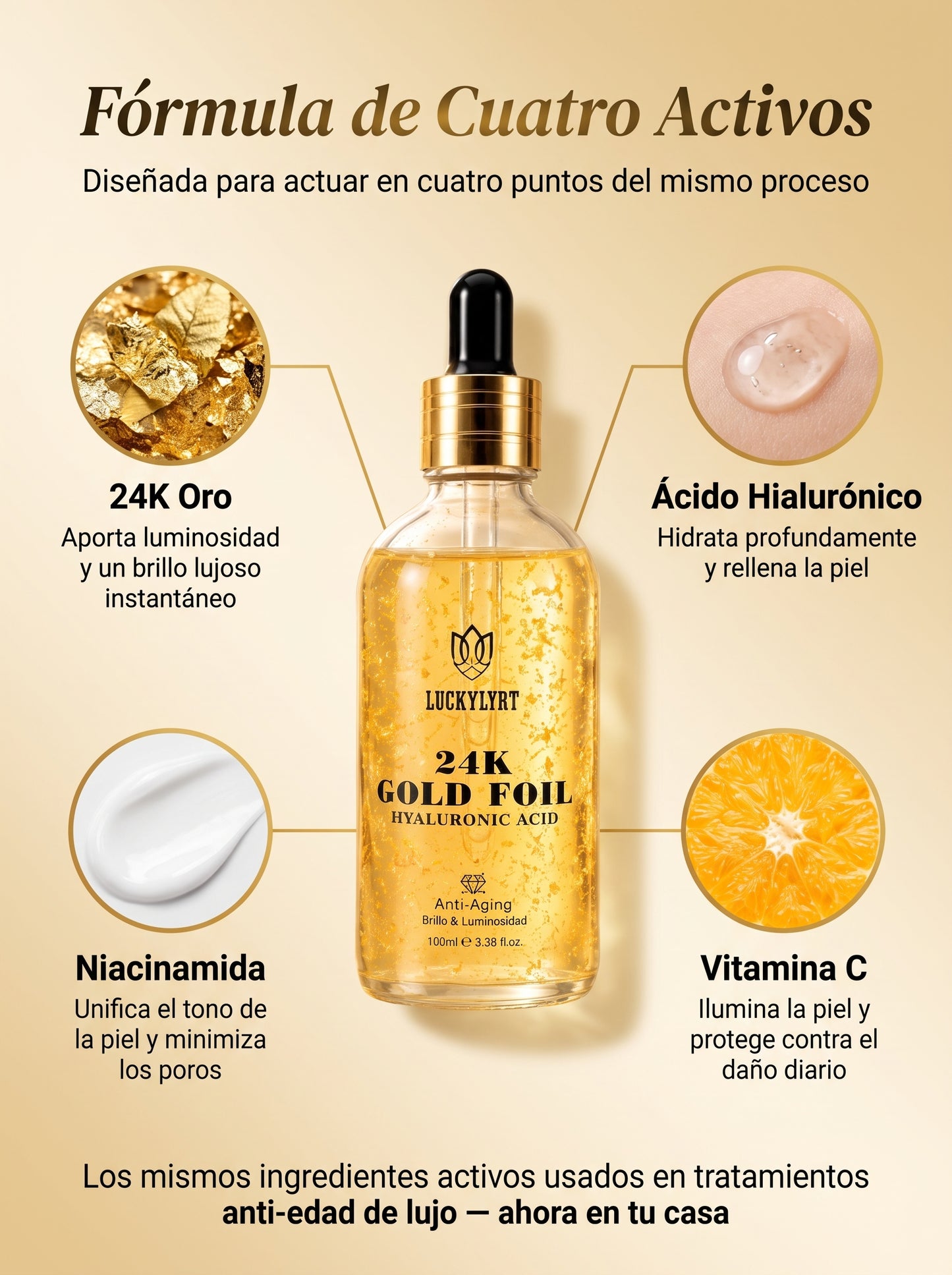 2 X 1 Serum 24k Gold - Elimina las manchas de tu cara en 7 días.