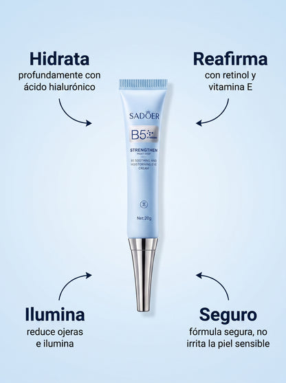 2×1 Adiós Ojeras, Bolsas y Arrugas en 7 día — Crema Contorno de Ojos con Vitamina B5
