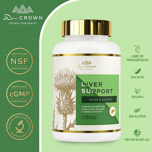 Dr. Crown Liver Support — Detox y Limpieza Hepática